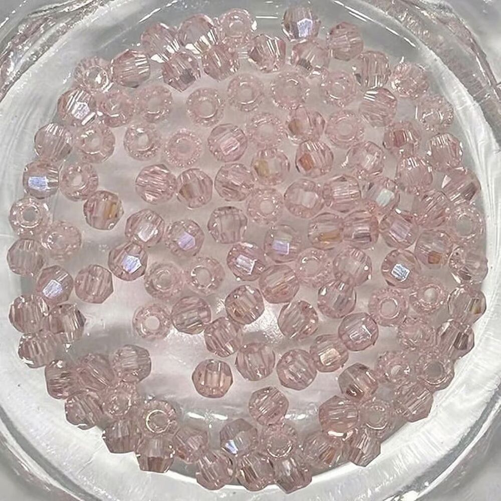 100+pcs Beads for Jewelry #17943 AB Pink Faceted Crystal Bead - 3 set left